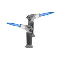 two blow torch lighter vector