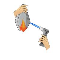 Ignite with Blow Torch vector