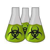 illustration of nuclear in flask vector