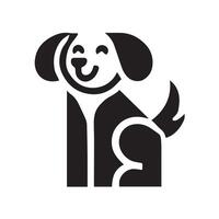 Cute dog graphic with decorative elements. vector