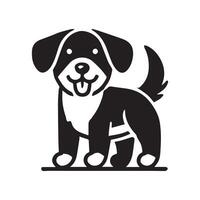 A bold, stylized silhouette of a dog vector