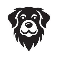 black and white cartoon illustration of a dog. vector