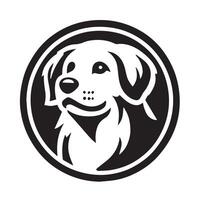 happy-looking dog head vector