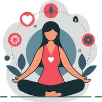 Illustrative Representation of Vitality A Concept of Energy and Vibrancy vector