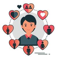 Inspiring Representation of Volunteering A Helping Hand in the Community vector