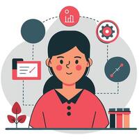 Creative Illustration Depicting the Concept of Uploading Data vector