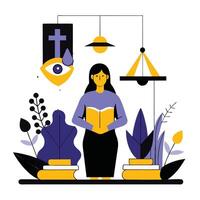 Unraveling the Enigmatic Concept of Truth through Illustrative Exploration vector