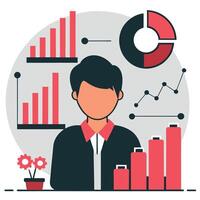 Conceptual Illustration of a Visual Data Revolutionizing Information Management vector