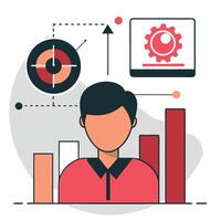 Conceptual Illustration Depicting Visual Data and Its Creative Applications vector
