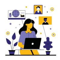 Futuristic Digital Assistant A Vision of Personalized Assistance vector