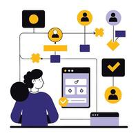 Comprehensive User Flow for Easy and Intuitive App Navigation vector