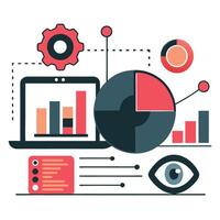 Visual Representation of the Key Concept of Data Illustration vector