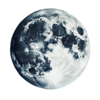Full Moon with Crater Details High Resolution Lunar Image png