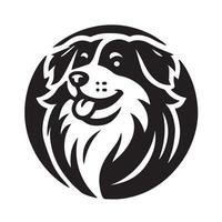 Happy Dog Icon in Solid Black Style logo vector