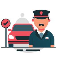 Conceptual Illustration of a Traffic Violation Penalty with a Paying Option vector