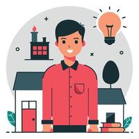 Digital Concept Illustration Demonstrating the Process of Uploading Content vector