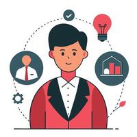Visually Enhanced Illustration Depicting an Updated Concept with Modern Elements vector