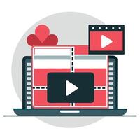 Modern Concept of Uploading with Progress Bar and Cloud Icons vector