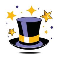 Intriguing Conceptual Illustration of a Top Hat and Its Mysterious Significance vector
