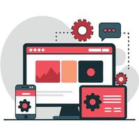 Visualizing the Blueprint of a Successful Website vector