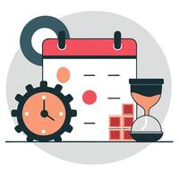 Visual Guide to Effective Time Management Concepts for Improved Productivity vector
