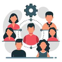 Teamwork and Collaboration Bringing Diverse Cogs Together vector
