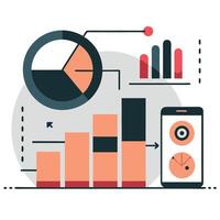 Visually Stunning Illustration Depicting the Abstract Concept of Data Visualization vector