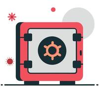 Visualizing the Concept of a Secure and Accessible Data Vault vector
