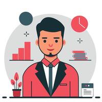 Modernized Concept Illustration Depicting Advanced Technologies and Ideas vector
