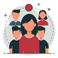 Illustrative Depiction of the Concept of Unity and Collaboration vector
