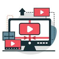 Illustrative Concept for Effortless Uploading vector