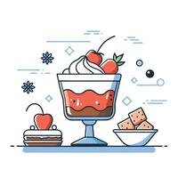 Artistic Illustration of a Delightful Tiramisu Concept vector