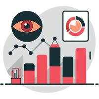 Visualizing Abstract Data Concepts with Creative Illustrations Number 5 vector