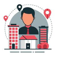 Illustrative Concept of an Available Job Vacancy with Abstract Graphic vector