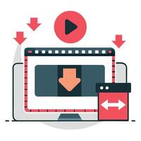 The Concept of Effortless Uploading Illustrated with a Modern Device vector