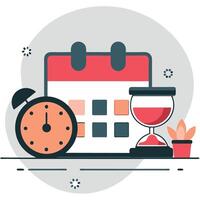 Visualizing the Concept of Efficient Time Management vector