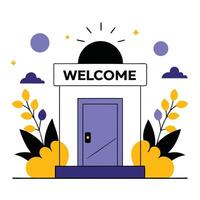 Warm and Welcoming Concept Illustration with Vibrant Colors and Inviting Elements vector