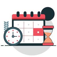 Illustrative Guide to Effective Time Management for Productivity and Organization vector