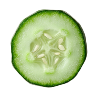 Close up of Sliced Green Cucumber with Distinct Texture and Pattern png