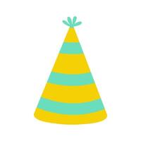 Colorful party hat for celebrations and festive occasions in cheerful design vector