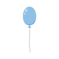 Blue balloon floating gently against a plain background during a celebrationbirthday vector