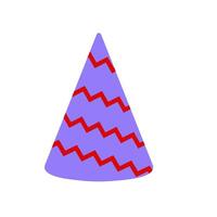Colorful party hat with zigzag patterns for festive celebrations and occasions vector