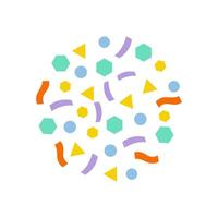 Colorful abstract pattern with geometric shapes on a white background vector