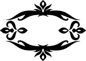 Vintage element Damask frame Stencil vector