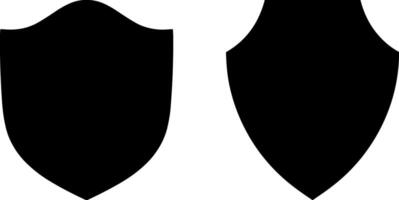 Shield collection Guard icon Stencil filled vector