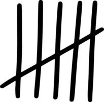 Doodle tally mark count icon Sticks vector