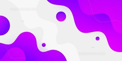 Purple geometric business banner design. Creative banner design with wave shapes and lines for template. Simple horizontal banner. vector