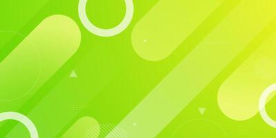 Abstract colorful dynamic bright green gradient geometric background. Trendy color gradation. Dynamic banner concept. vector