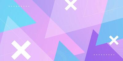 Abstract colorful pink and blue triangle pattern geometric design. Modern overlap papercut futuristic background illustration. vector