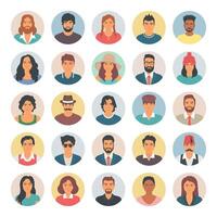 Flat Design Avatars vector